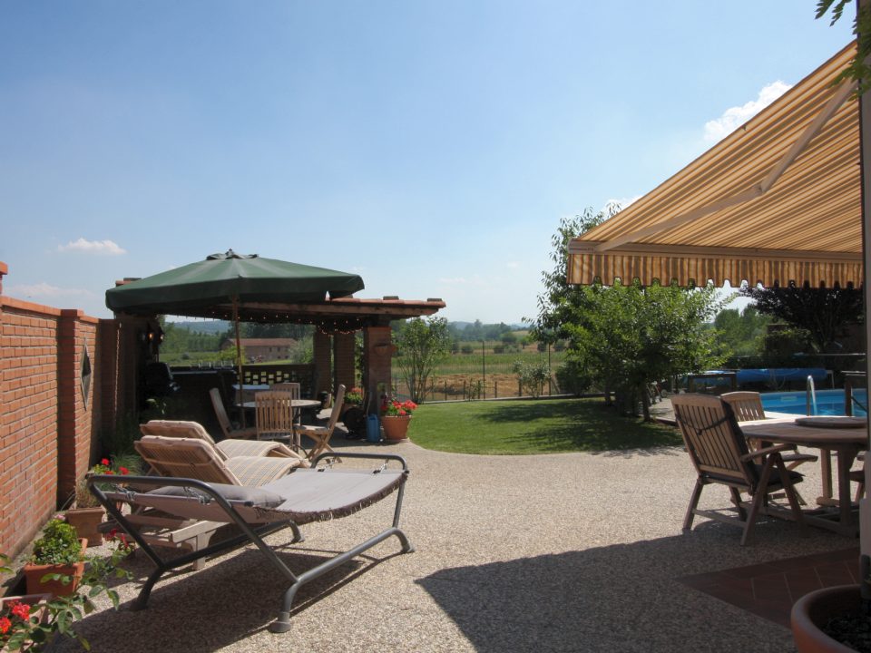 Der Gartenbereich der Villa